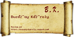 Buzásy Károly névjegykártya
